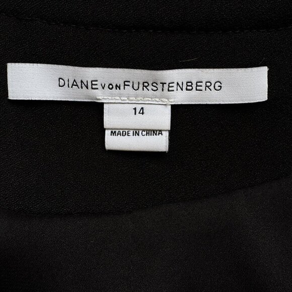 Diane Von Furstenberg Emery Black Multicolor Boucle Tweed Jacket Women's Size 14 - Picture 7 of 12